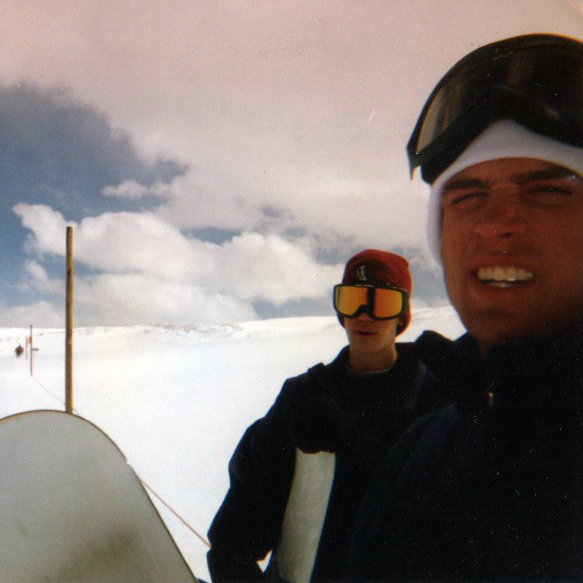 Adam Hollenzer, hiking to The Cirque at Snowmass in 1994